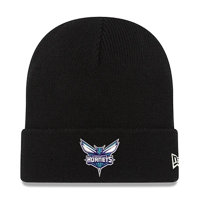 Men's New Era Black Charlotte Hornets Cuffed Knit Hat
