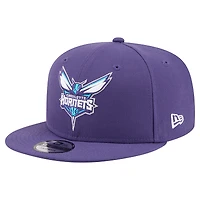 Men's New Era  Purple Charlotte Hornets Team 9FIFTY Snapback Hat
