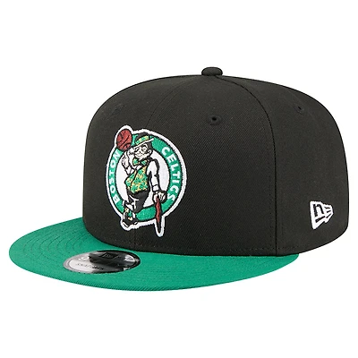 Men's New Era  Black Boston Celtics Two-Tone 9FIFTY Snapback Hat