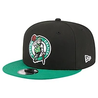 Men's New Era  Black Boston Celtics Two-Tone 9FIFTY Snapback Hat