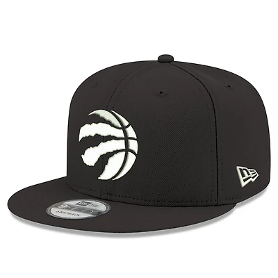 Men's New Era Black Toronto Raptors Team 9FIFTY Snapback Hat