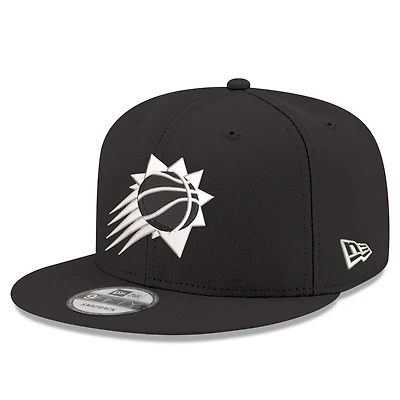 Men's New Era Black Phoenix Suns Team 9FIFTY Snapback Hat