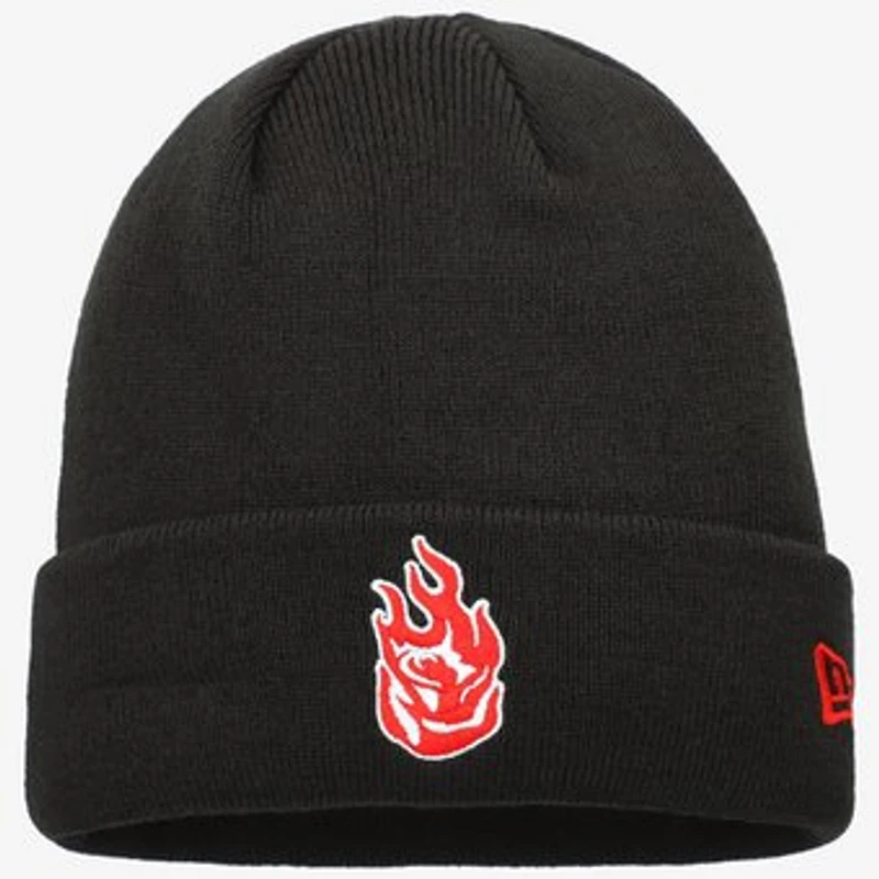 Men's New Era Black Portland Fire Cuffed Knit Hat