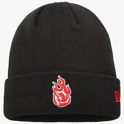 Men's New Era Black Portland Fire Cuffed Knit Hat