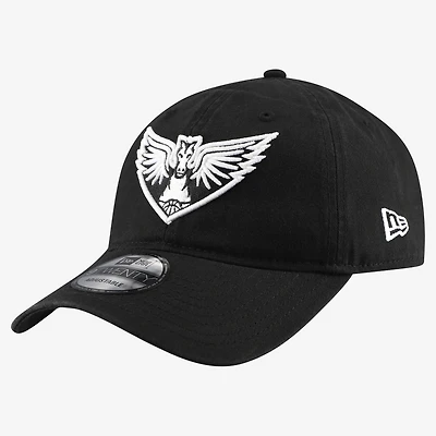 Men's New Era Black Dallas Wings Black & White 9TWENTY Adjustable Hat