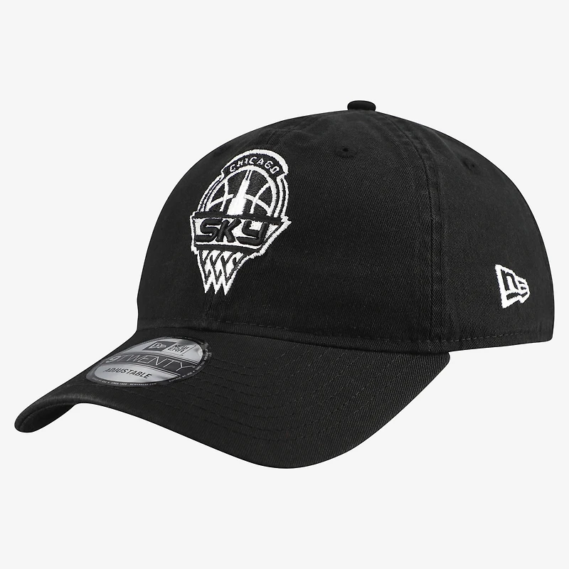 Men's New Era Black Chicago Sky Black & White 9TWENTY Adjustable Hat