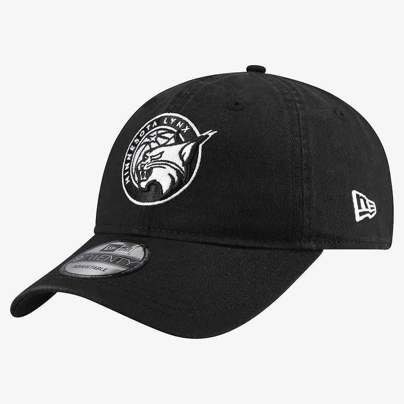Men's New Era Black Minnesota Lynx Black & White 9TWENTY Adjustable Hat