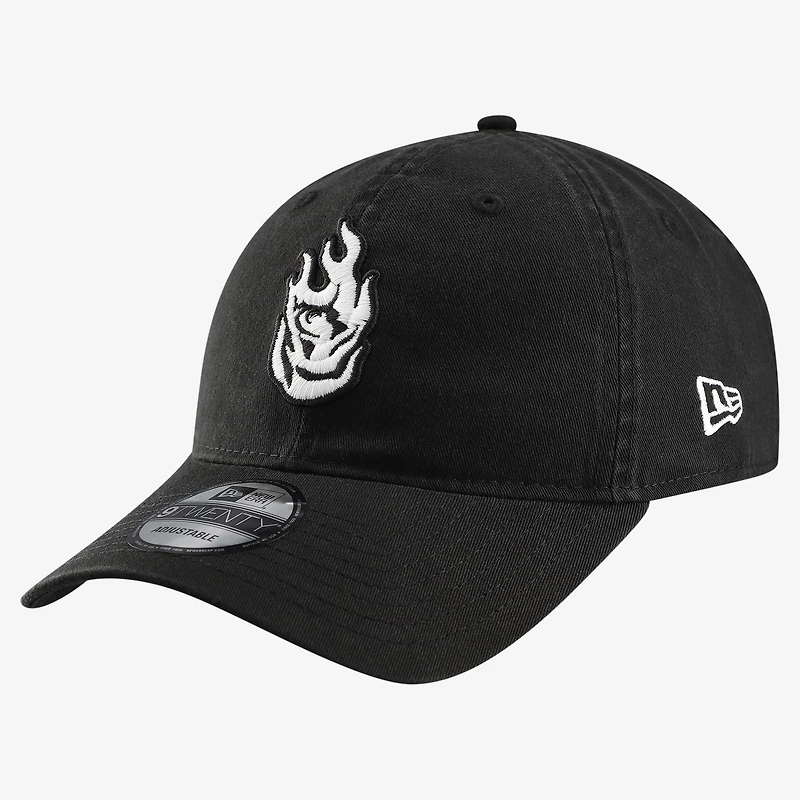 Men's New Era Black Portland Fire 9TWENTY Adjustable Hat