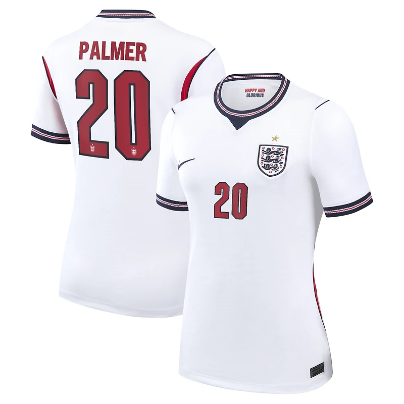 Women's Nike Cole Palmer White England National Team 2026 Home Stadium Replica Jersey
