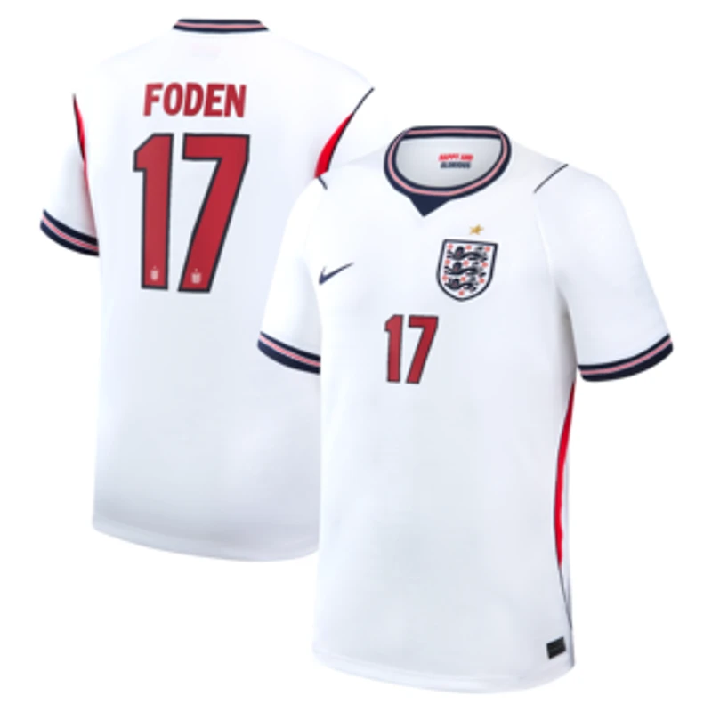 Men's Nike Phil Foden White England National Team 2026 Home Stadium Replica Jersey