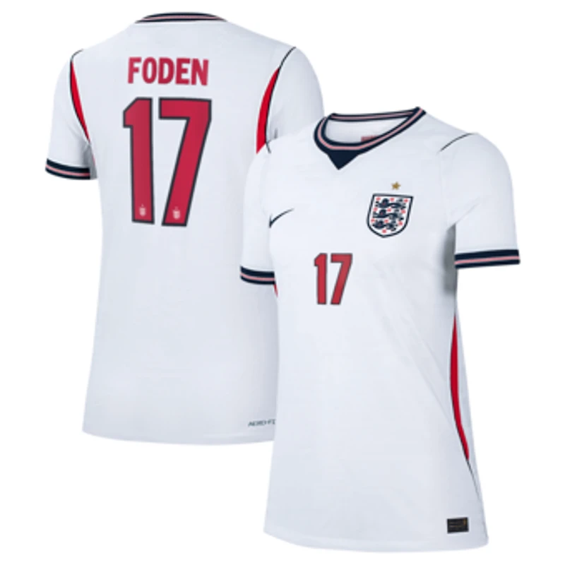 Women's Nike Phil Foden White England National Team 2026 Home Match Authentic Jersey