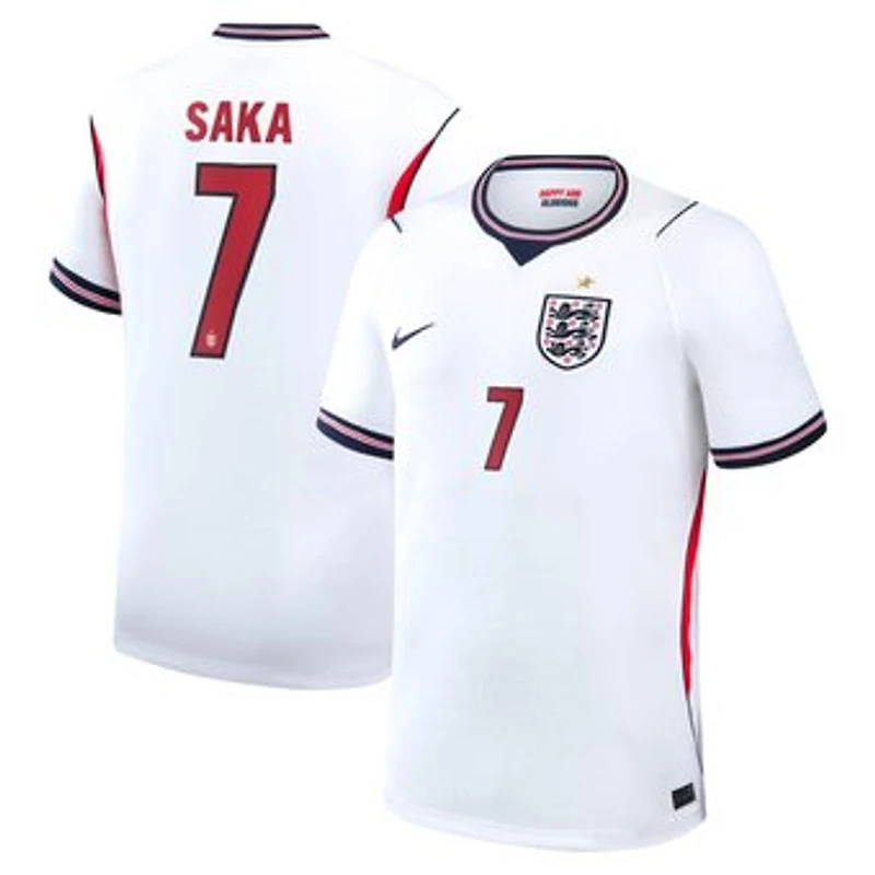 Men's Nike Bukayo Saka White England National Team 2026 Home Stadium Replica Jersey