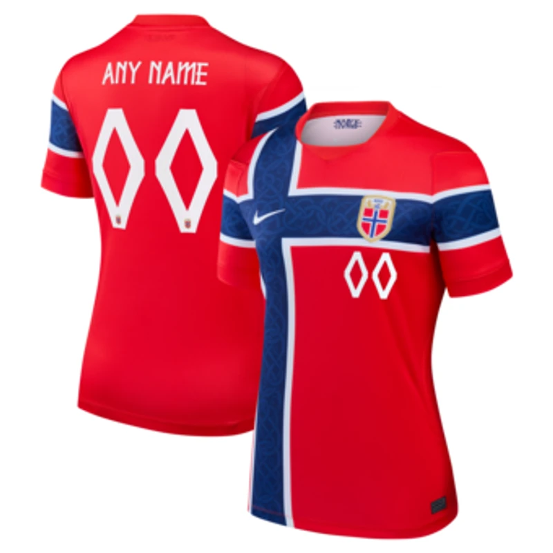 Women's Nike Red Norway National Team 2026 Home Stadium Replica Custom Jersey