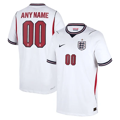 Youth Nike  White England National Team 2026 Home Match Authentic Custom Jersey