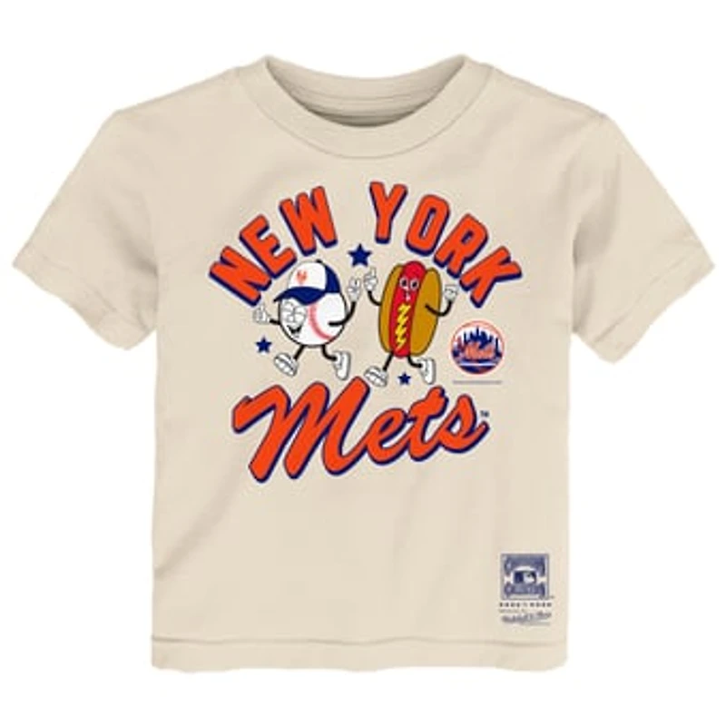 Toddler Mitchell & Ness Natural New York Mets Snack T-Shirt
