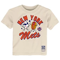 Toddler Mitchell & Ness  Natural New York Mets Snack T-Shirt