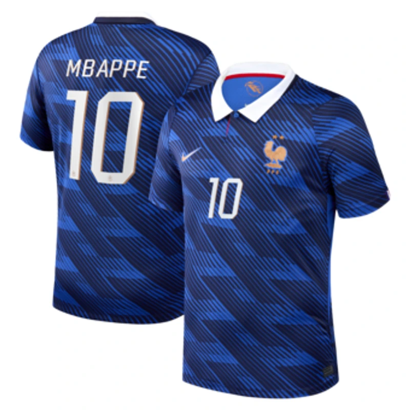 Men's Nike Kylian Mbappé Blue France National Team 2026 Home Stadium Replica Jersey