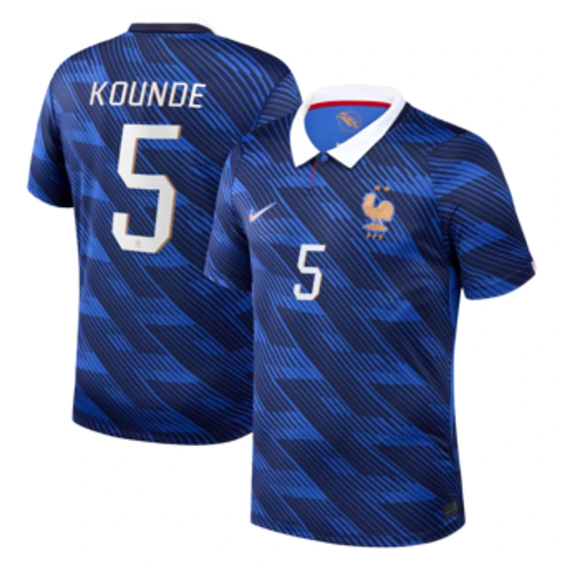 Men's Nike Jules Koundé Blue France National Team 2026 Home Stadium Replica Jersey