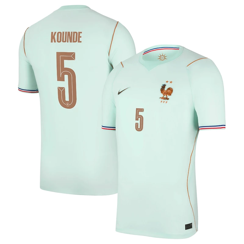 Men's Nike Jules Koundé Green France National Team 2026 Away Stadium Replica Jersey