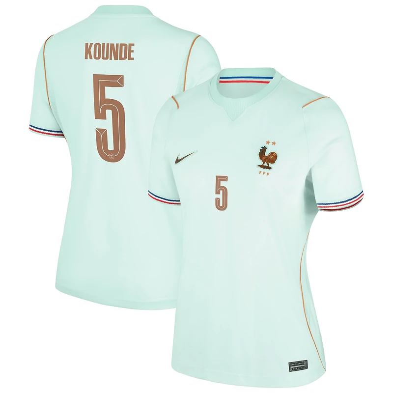 Women's Nike Jules Koundé Green France National Team 2026 Away Stadium Replica Jersey