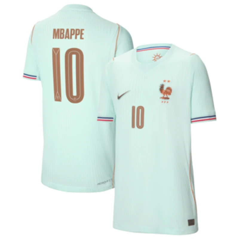 Youth Nike Kylian Mbappé Green France National Team 2026 Away Match Authentic Jersey