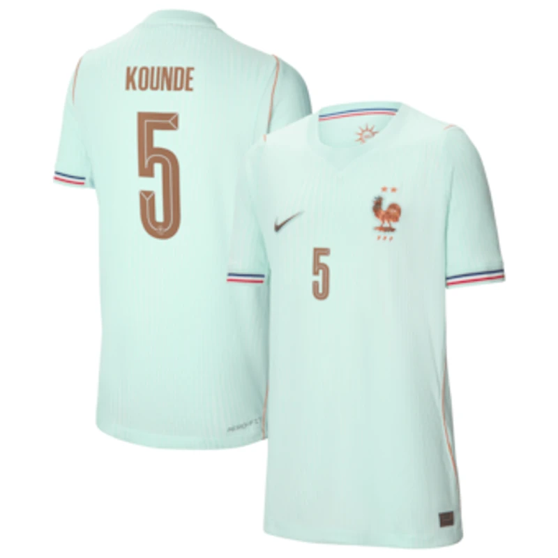 Youth Nike Jules Koundé Green France National Team 2026 Away Match Authentic Jersey