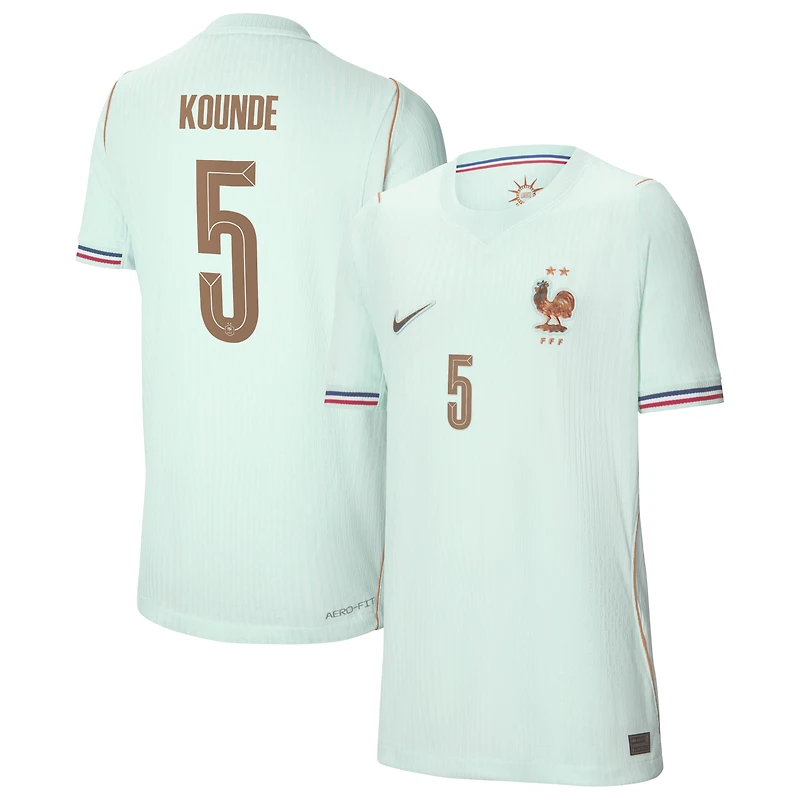 Youth Nike Jules Koundé Green France National Team 2026 Away Match Authentic Jersey