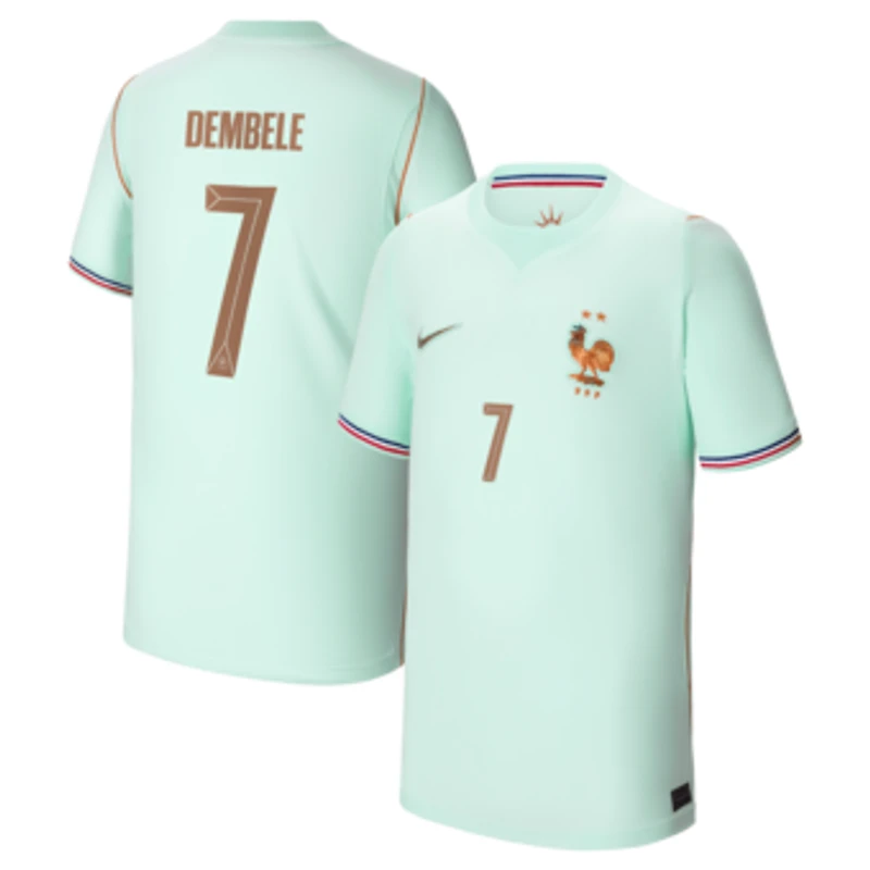 Youth Nike Ousmane Dembélé Green France National Team 2026 Away Stadium Replica Jersey