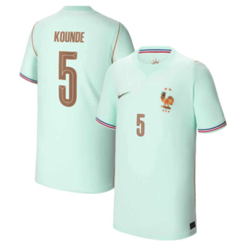 Youth Nike Jules Koundé Green France National Team 2026 Away Stadium Replica Jersey