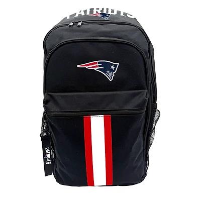 Pegasus New England Patriots Triple Stripe Wordmark Backpack w/Keychain