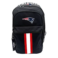 Pegasus New England Patriots Triple Stripe Wordmark Backpack w/Keychain