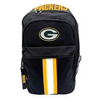 Pegasus Green Bay Packers Triple Stripe Wordmark Backpack w/Keychain