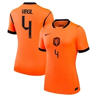 Women's Nike Virgil van Dijk Orange Netherlands National Team 2026 Home Stadium Replica Jersey