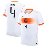 Men's Nike Virgil van Dijk White Netherlands National Team 2026 Away Match Authentic Jersey