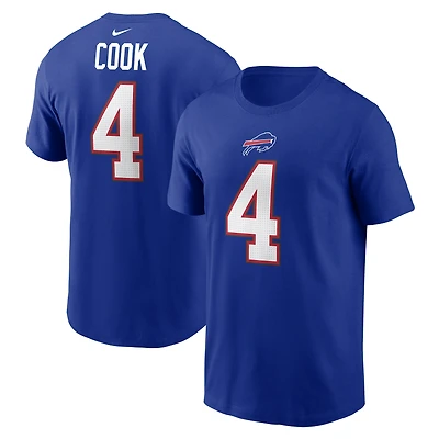Men's Nike James Cook Royal Buffalo Bills Player Name & Number T-Shirt