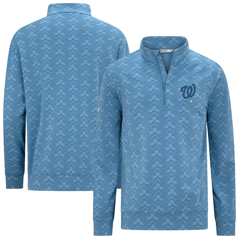 Men's Levelwear Blue Washington Nationals Chameleon Quarter-Zip Pullover