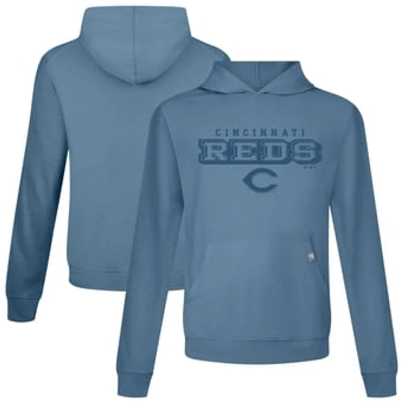 Men's Levelwear Blue Cincinnati Reds Relay Hoodie