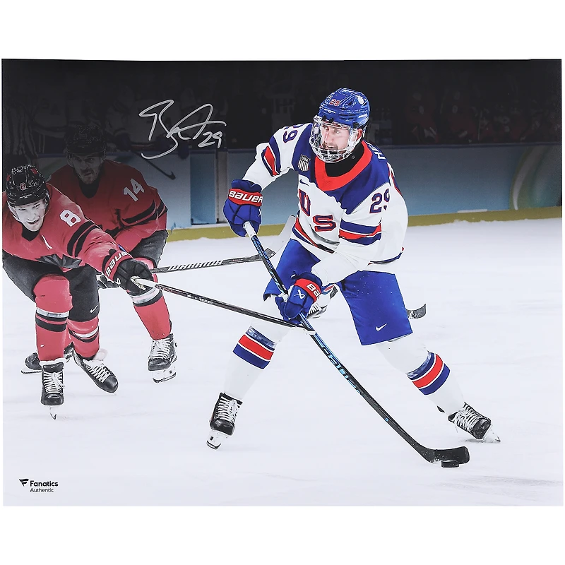 Brock Nelson Team USA Autographed 16" x 20" 2026 Winter Olympics Gold Medal Winner Photograph