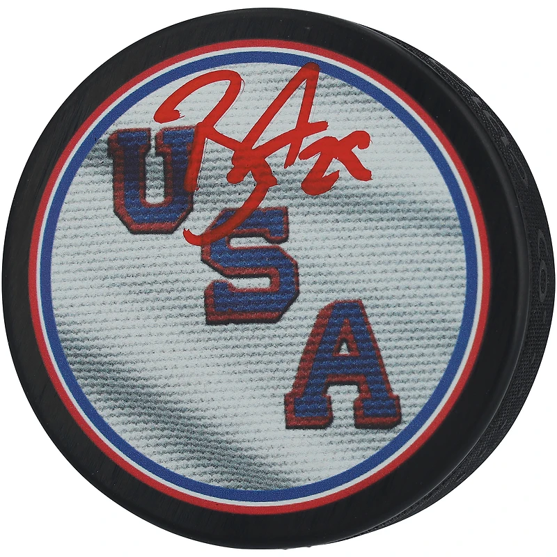 Brock Nelson Team USA Autographed 2026 Winter Olympics Hockey Puck
