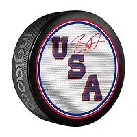 Brock Nelson Team USA Autographed 2026 Winter Olympics Hockey Puck