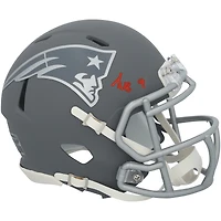 Kayshon Boutte New England Patriots Autographed Riddell Slate Speed Mini Helmet