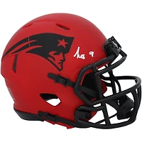 Kayshon Boutte New England Patriots Autographed Riddell Rave Speed Mini Helmet