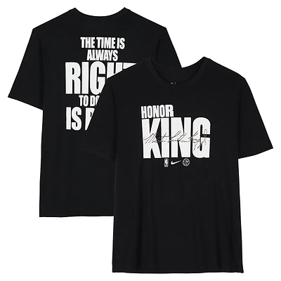 Joel Embiid Philadelphia 76ers Player-Worn Black "MLK" Nike T-Shirt from the 2025-26 NBA Season - Size 2XLT