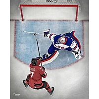 Connor Hellebuyck Team USA Unsigned 16" x 20" 2026 Winter Olympics Gold Medal Game Save Photograph
