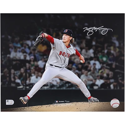 Connelly Early Boston Red Sox Autographed 11" x 14" Pitching in MLB Debut Photograph