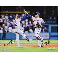 Francisco Lindor & Juan Soto New York Mets Autographed 16" x 20" Celebration Photograph