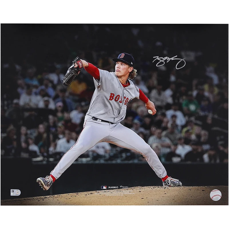 Connelly Early Boston Red Sox Autographed 16" x 20" Pitching in MLB Debut Photograph