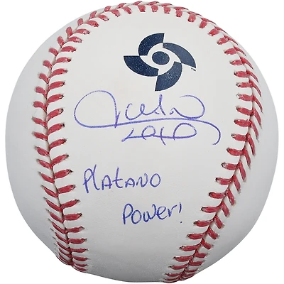 Juan Soto Dominican Republic Baseball Autographed 2026 World Baseball Classic Baseball with "Platano Power" Inscription - Limited Edition of 10