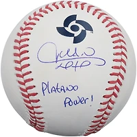 Juan Soto Dominican Republic Baseball Autographed 2026 World Baseball Classic Baseball with "Platano Power!" Inscription - Limited Edition #10/10