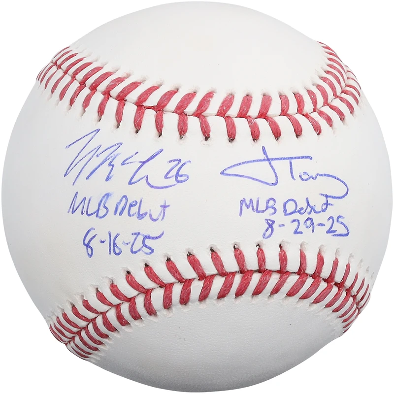 Nolan McLean & Jonah Tong New York Mets Autographed Baseball with MLB Debut Inscriptions - Limited Edition of 10